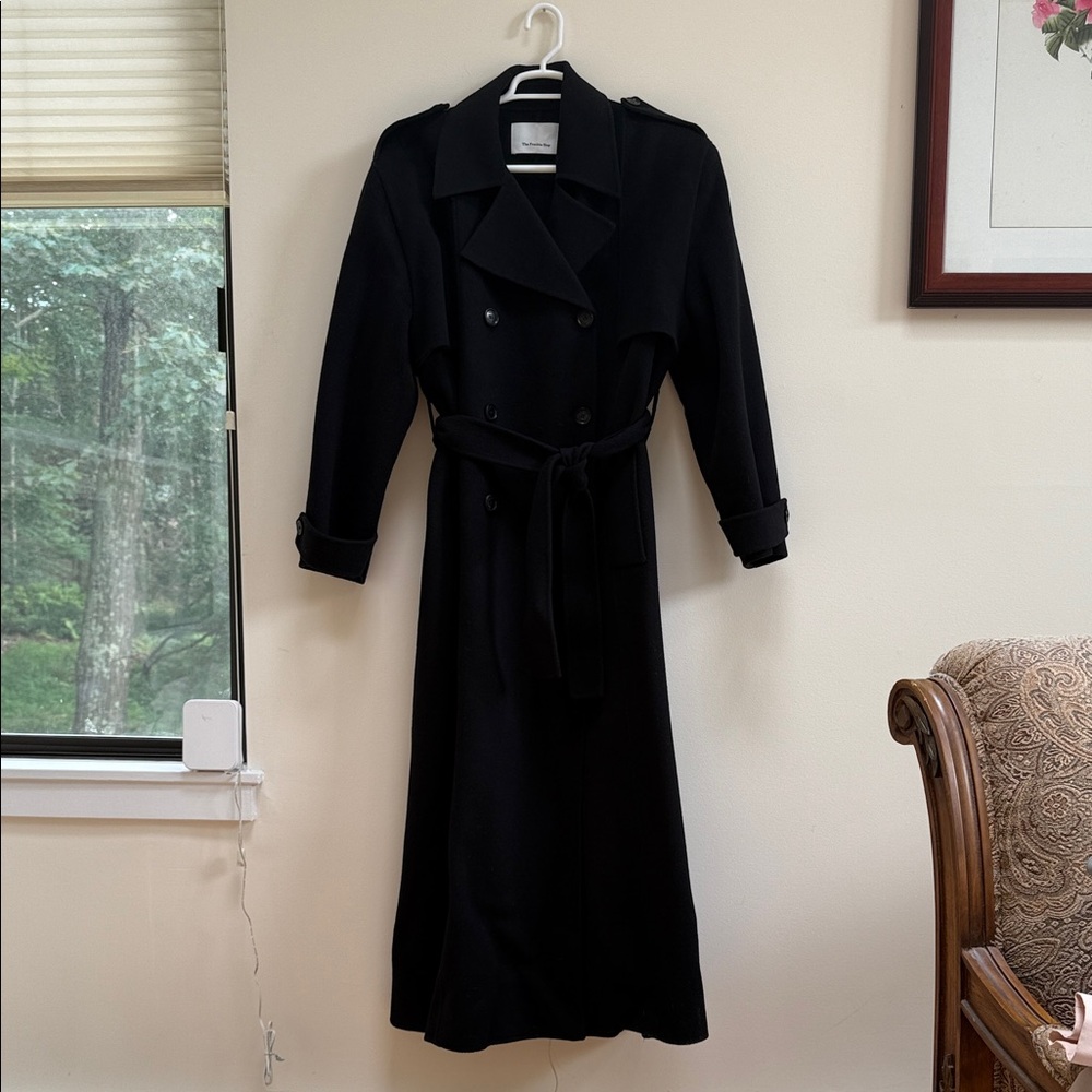 The Frankie Shop Classic Black Trench Coat